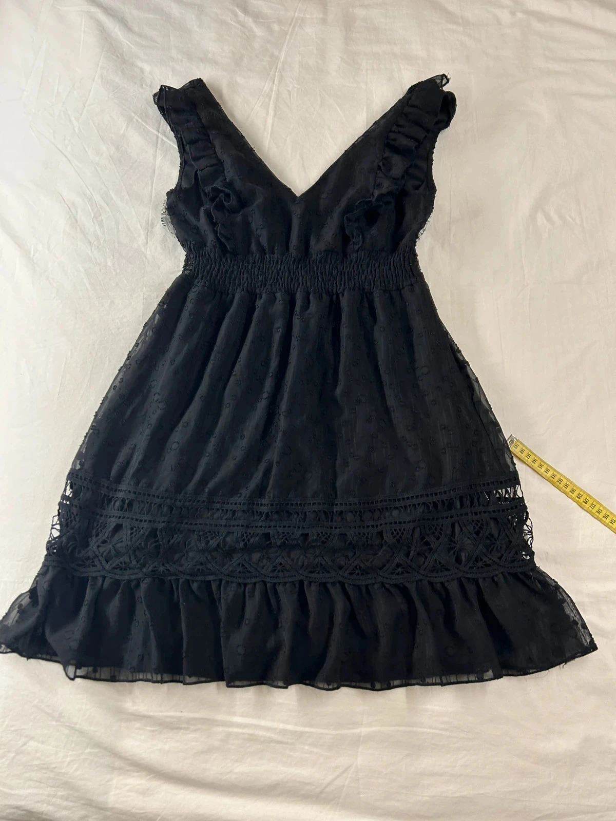Petite robe noire courte vintage amo & roma 100% viscose – photo 2